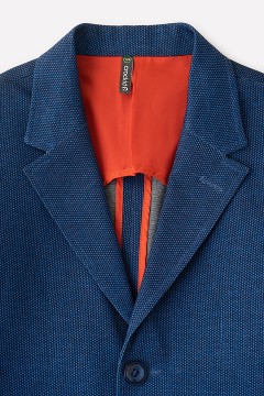 Красивый пиджак для мальчика К 301600/темно-синий пиджак Crockid(фото2)