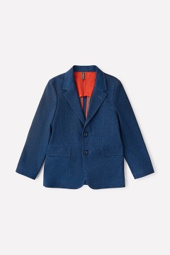 Красивый пиджак для мальчика К 301600/темно-синий пиджак Crockid