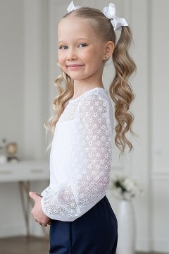 Стильная блузка для девочки ТБ-2209-1 Alolika(фото4)