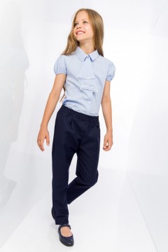 Комфортные брюки для девочки 5051SC22 Vulpes синий Familiy(фото2)