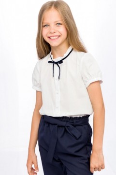 Интересная блузка для девочки 5034SC22 Vulpes белый Familiy(фото2)