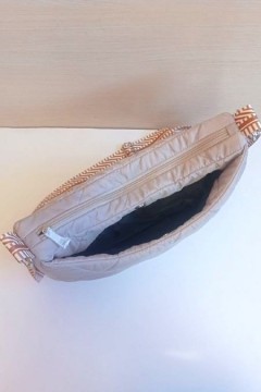 Интересная женская сумка Luna стеганая ткань латте Chica rica(фото3)