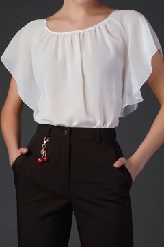 Свободная блуза Аква 52 размера Art-deco(фото4)