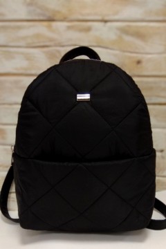 Практичный женский рюкзак Nino черный стеганая ткань Chica rica(фото2)