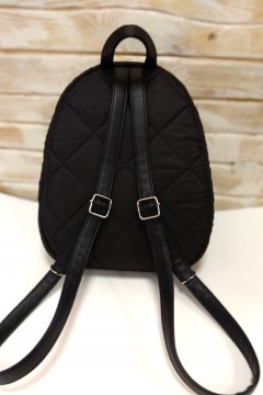 Практичный женский рюкзак Nino черный стеганая ткань Chica rica(фото3)
