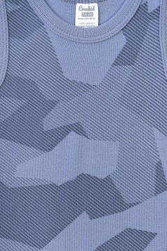 Майка для мальчика К 1165/пыльно-голубой джинс,геометрия майка Crockid(фото2)