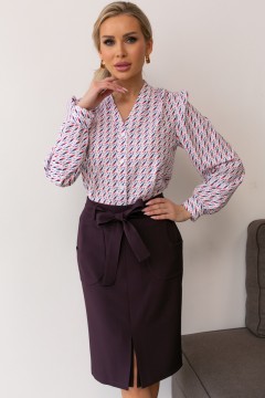 Однотонная женская юбка Карандаш с карманами №9 Valentina