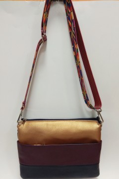 Привлекательная женская сумка MiniFlash чернильно-синий-золото-инжир Chica rica(фото2)