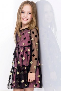 Красивое платье для девочки 305AW21 Vulpes Черный Familiy