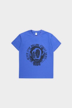 Повседневная футболка для мальчика КБ 302137/синий электрик фуфайка Cubby