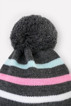 Практичная шапка для девочки КВ 20336/ш/серый шапка Crockid(фото2)