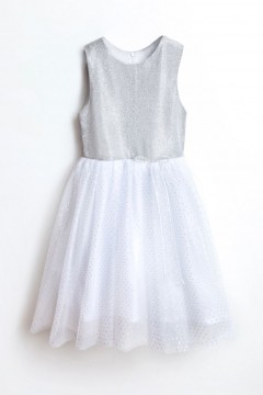 Превосходное платье для девочки 5042AW22 Vulpes серый Familiy(фото3)