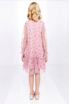 Очаровательное платье для девочки 5039AW22 Vulpes розовый Familiy(фото3)