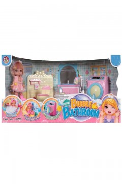Мебель для куклы, Ванная комната с куклой и аксессуарами, L0733 Familiy