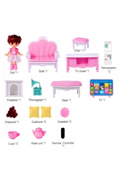 Мебель для куклы L0731WB Гостиная с куклой и аксессуарами Familiy(фото3)
