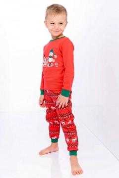 Яркая пижама для мальчика Vulpes 1011/3AWNG-22 красный Familiy(фото2)