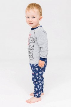 Удобная пижама для мальчика Vulpes 1001/11AW-22 серый Familiy(фото2)