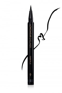 Стойкая подводка-маркер для век Longwear eyeliner, тон черный глянцевый Faberlic