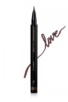 Стойкая подводка-маркер для век Longwear eyeliner, тон каштаново-коричневый Faberlic
