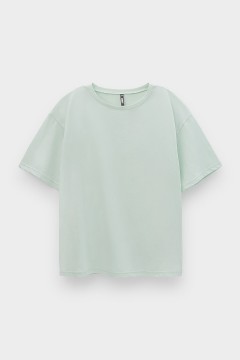 Базовая футболка для девочки КБ 302093/пастельно-зеленый фуфайка Cubby
