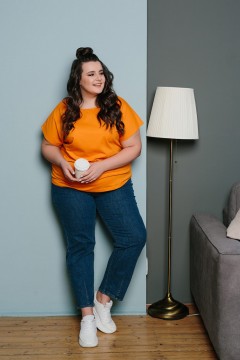 Оранжевая женская футболка Jetty-plus(фото2)