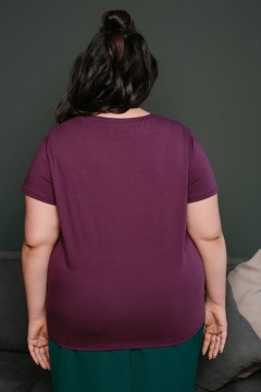 Лаконичная футболка фиолетового цвета Jetty-plus(фото3)