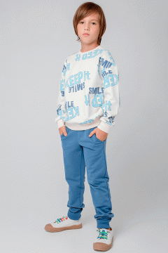 Повседневные брюки для мальчика КР 400509/синяя волна к378 брюки Crockid