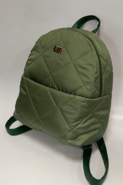 Удобный женский рюкзак Nino зелёный стеганая ткань Chica rica(фото3)