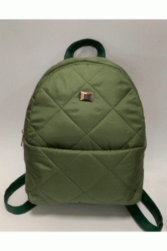 Удобный женский рюкзак Nino зелёный стеганая ткань Chica rica