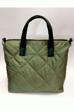 Повседневная женская сумка Marta зеленая стеганая ткань Chica rica(фото3)