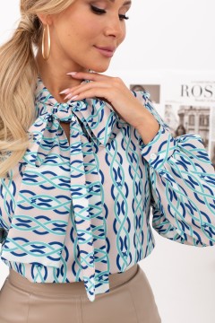 Красивая блузка с принтом Эмилия №36 Valentina(фото3)