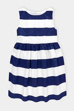 Безупречное платье для девочки ТК 52092/черно-синяя полоска платье Crockid
