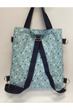 Интересная женская сумка-рюкзак Smile деним голубой  Chica rica(фото2)