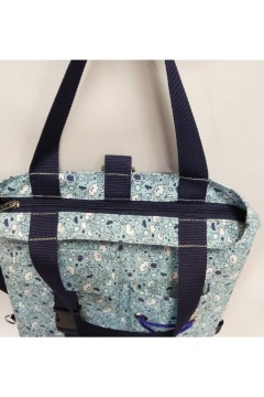Интересная женская сумка-рюкзак Smile деним голубой  Chica rica(фото4)