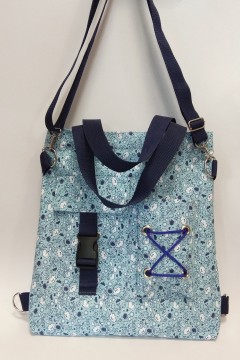 Интересная женская сумка-рюкзак Smile деним голубой  Chica rica(фото5)