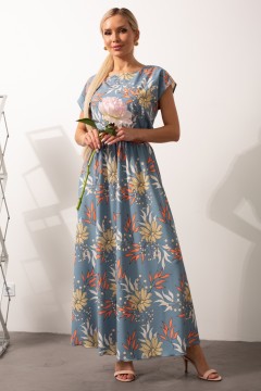 Очаровательное платье в серо-голубом цвете Дарья №95 Valentina(фото2)