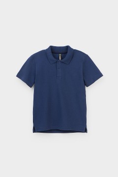 Практичная футболка для мальчика К 302108-1/синий космос джемпер-поло Crockid(фото3)