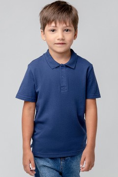 Практичная футболка для мальчика К 302108-1/синий космос джемпер-поло Crockid