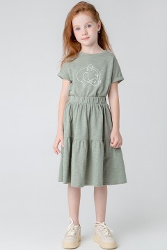 Красивая юбка для девочки КР 7131/зеленый чай к371 юбка Crockid