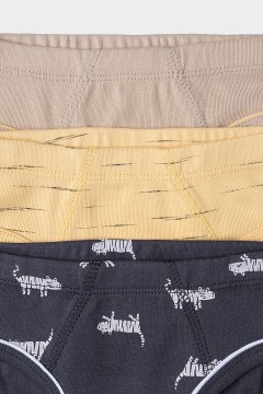 Трусы для мальчика К 1928-3уп/тем.бежевый,светлая мимоза,коричневый трусы Crockid(фото2)