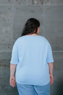 Голубая женская футболка Jetty-plus(фото3)