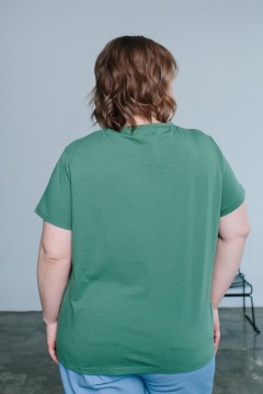 Зелёная футболка с принтом Jetty-plus(фото3)