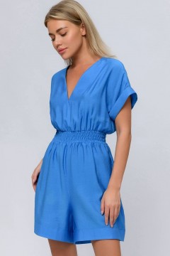 Голубой комбинезон с короткими рукавами 1001 dress