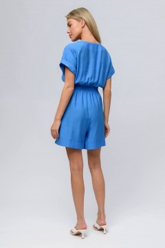 Голубой комбинезон с короткими рукавами 1001 dress(фото3)