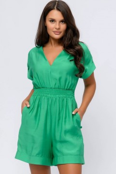 Зелёный комбинезон с карманами 1001 dress