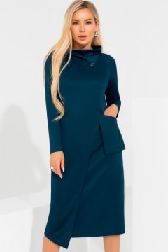 Синее платье с оригинальным карманом Charutti