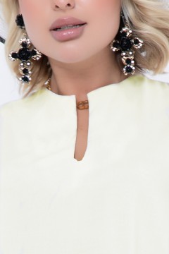 Однотонная блуза молочного цвета Bellovera(фото3)