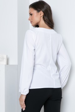 Однотонная блуза белого цвета Diolche(фото3)