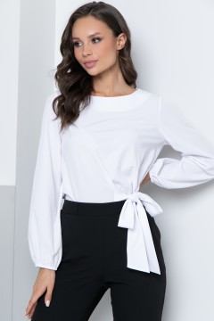 Однотонная блуза белого цвета Diolche(фото2)