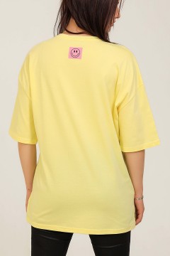 Жёлтая футболка с разрезами 39900 (фото3)